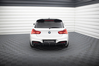 Heckansatz Diffusor V.3 passend für BMW 1er M-Paket F20 FL (Doppelauspuff li.) schwarz Hochglanz