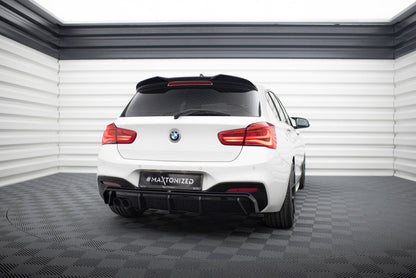 Heckansatz Diffusor V.3 passend für BMW 1er M-Paket F20 FL (Doppelauspuff li.) schwarz Hochglanz