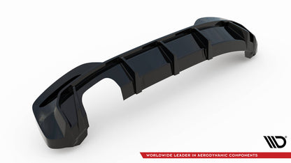 Heckansatz Diffusor V.3 passend für BMW 1er M-Paket F20 FL (Doppelauspuff li.) schwarz Hochglanz