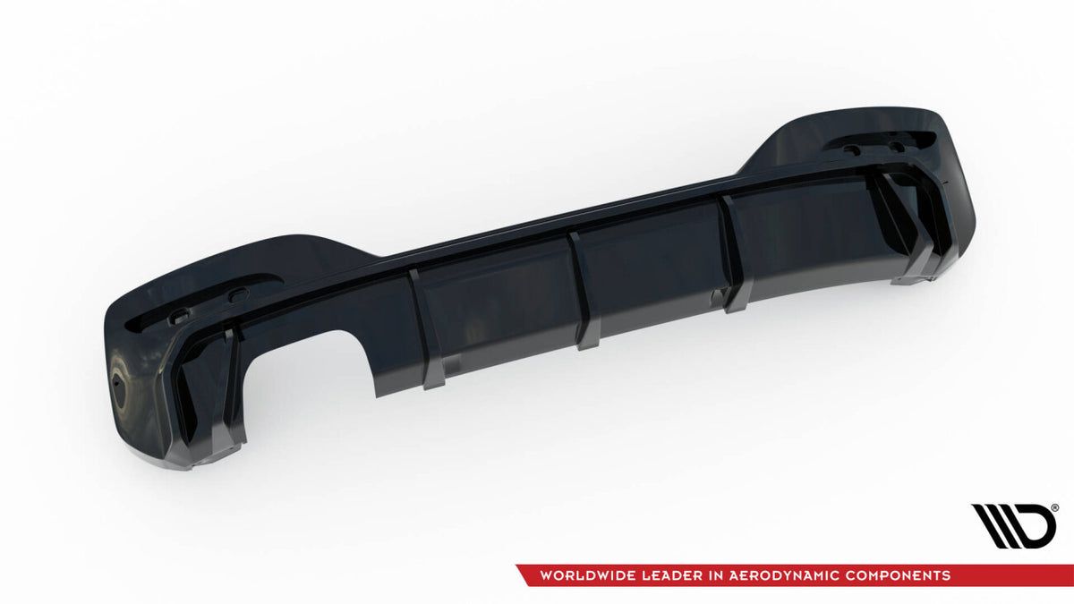 Heckansatz Diffusor V.3 passend für BMW 1er M-Paket F20 FL (Doppelauspuff li.) schwarz Hochglanz