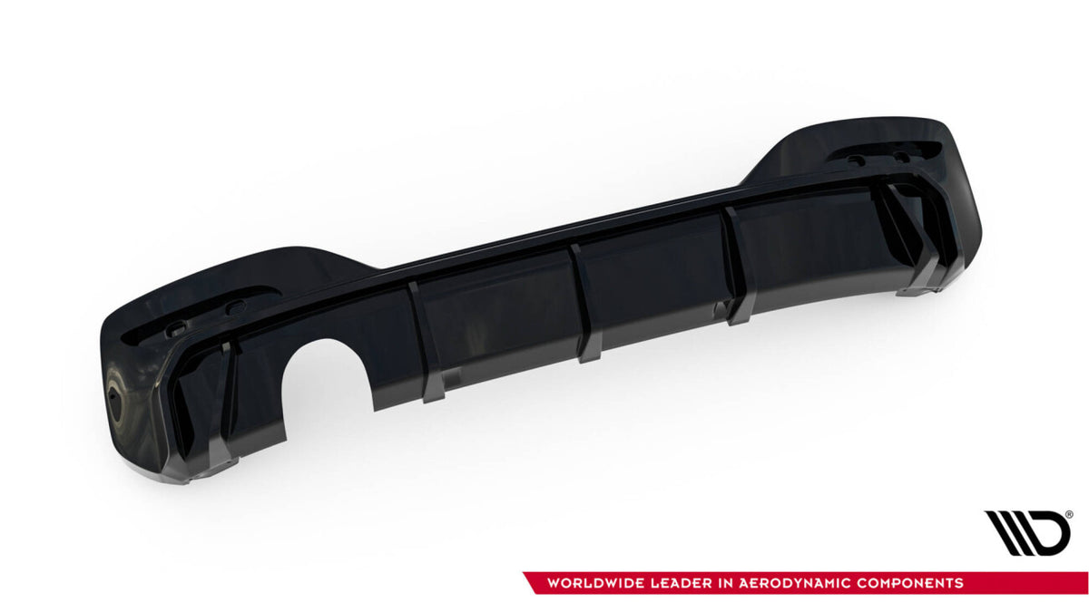Heckansatz Diffusor V.3 passend für BMW 1er M-Paket F20 FL (Einzelauspuff li.) schwarz Hochglanz