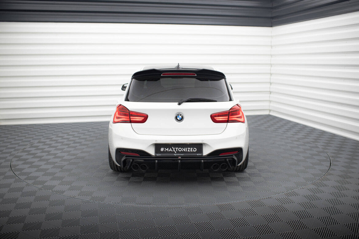Heckansatz Diffusor V.3 passend für BMW 1er M-Paket / M140i F20 FL (Doppelauspuff li. re.) schwarz Hochglanz