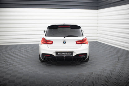 Heckansatz Diffusor V.3 passend für BMW 1er M-Paket / M140i F20 FL (Doppelauspuff li. re.) schwarz Hochglanz