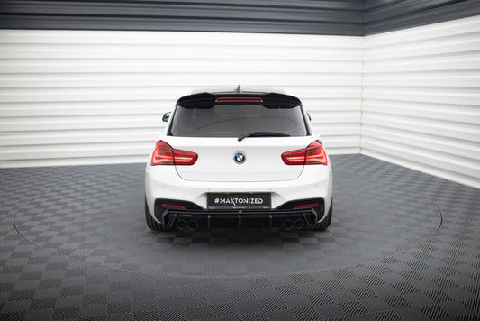 Heckansatz Diffusor V.3 passend für BMW 1er M-Paket / M140i F20 FL (Doppelauspuff li. re.) schwarz Hochglanz