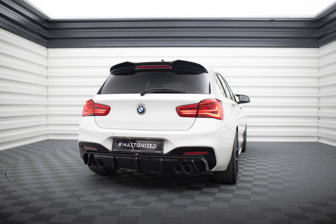 Heckansatz Diffusor V.3 passend für BMW 1er M-Paket / M140i F20 FL (Doppelauspuff li. re.) schwarz Hochglanz
