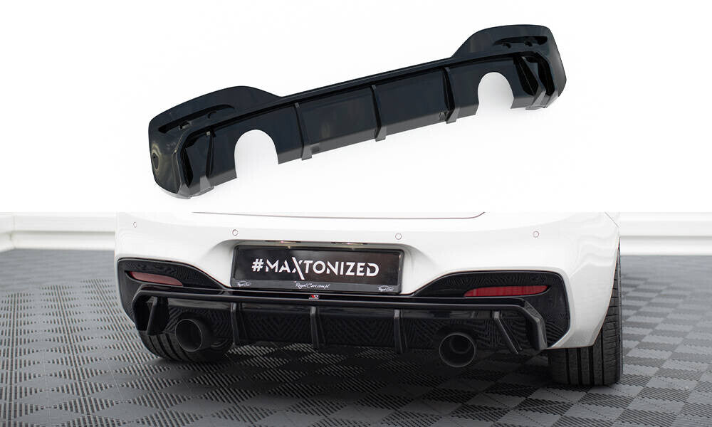 Heckansatz Diffusor V.3 passend für BMW M140i F20 FL schwarz Hochglanz