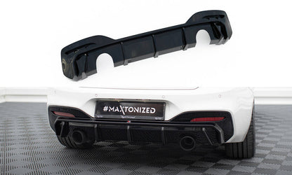 Heckansatz Diffusor V.3 passend für BMW M140i F20 FL schwarz Hochglanz