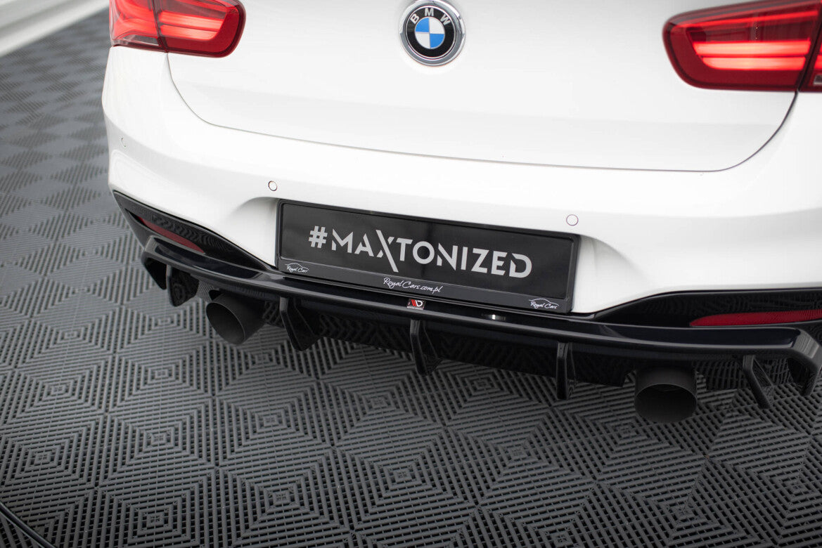 Heckansatz Diffusor V.3 passend für BMW M140i F20 FL schwarz Hochglanz