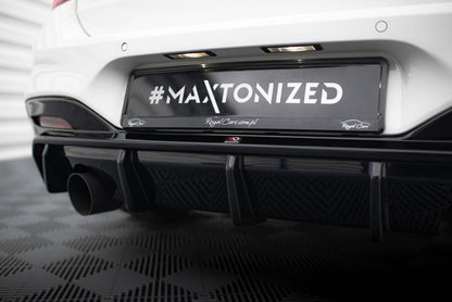 Heckansatz Diffusor V.3 passend für BMW M140i F20 FL schwarz Hochglanz