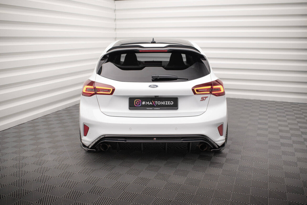 Heckansatz Diffusor V.3 passend für Ford Focus Hatchback ST Mk4 schwarz Hochglanz