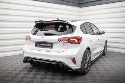 Heckansatz Diffusor V.3 passend für Ford Focus Hatchback ST Mk4 schwarz Hochglanz