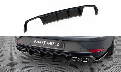 Heckansatz Diffusor V.3 passend für Seat Leon CUPRA ST Mk3 FL schwarz Hochglanz