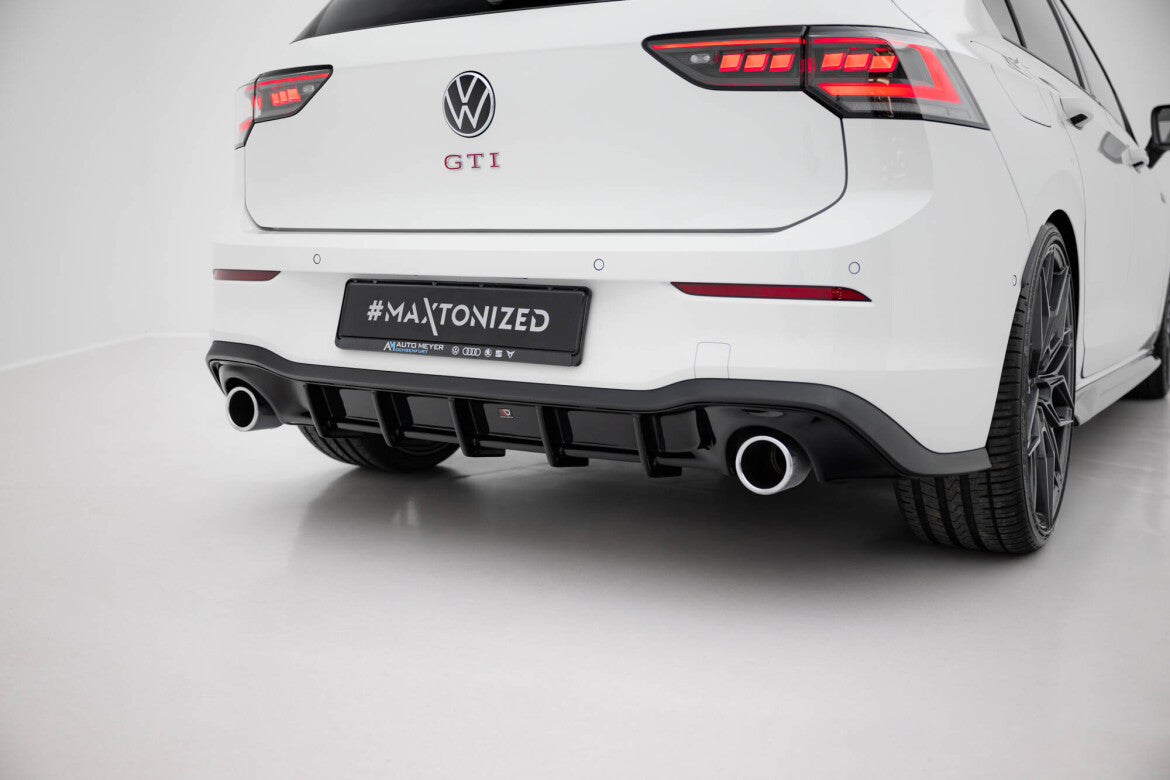 Heckansatz Diffusor V.3 passend für VW Golf GTI Mk8 schwarz Hochglanz
