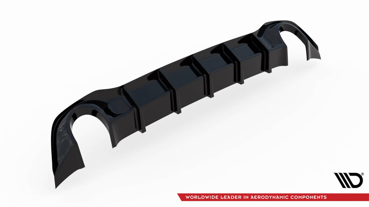 Heckansatz Diffusor V.3 passend für VW Golf GTI Mk8 schwarz Hochglanz