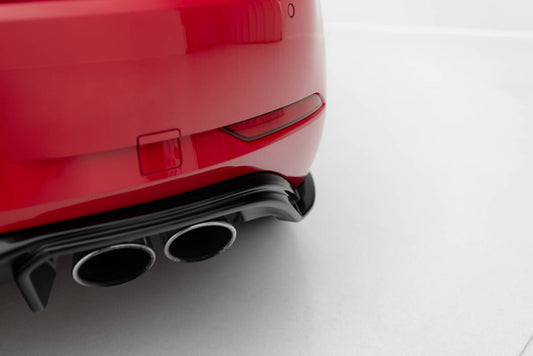 Heckansatz Diffusor V.3 passend für VW Golf R Mk7 FL schwarz Hochglanz