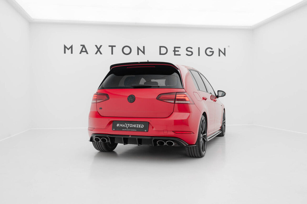 Heckansatz Diffusor V.3 passend für VW Golf R Mk7 FL schwarz Hochglanz