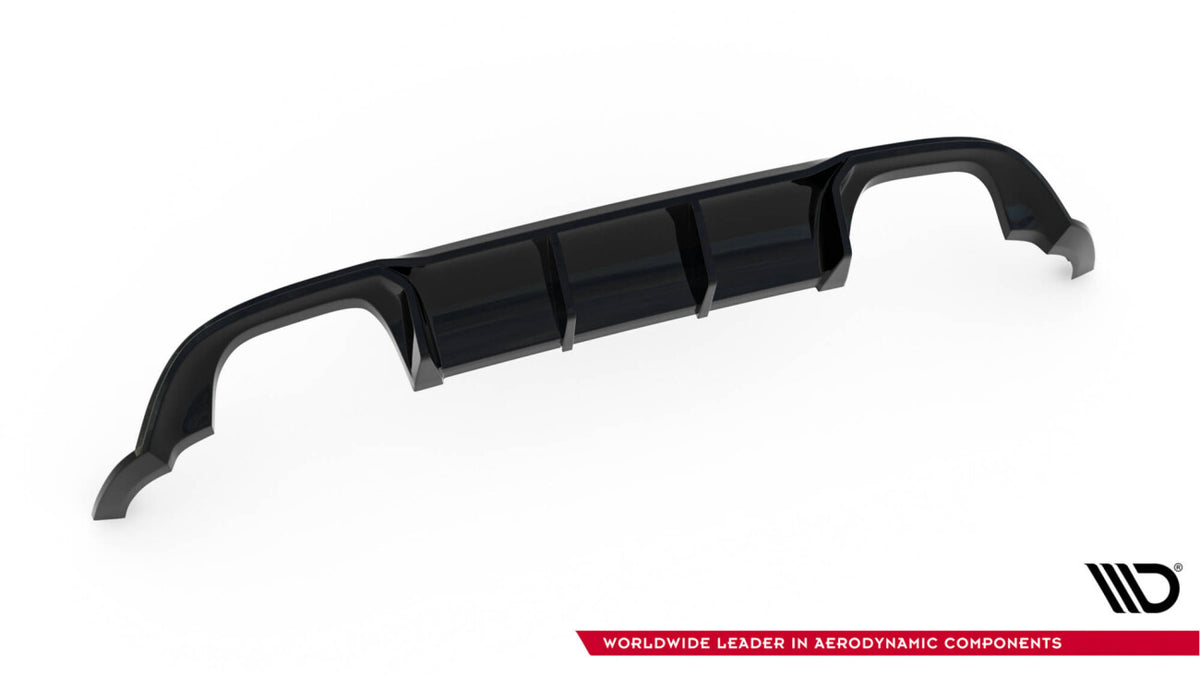 Heckansatz Diffusor V.3 passend für VW Golf R Mk7 FL schwarz Hochglanz