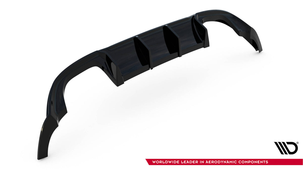 Heckansatz Diffusor V.3 passend für VW Golf R Mk7 FL schwarz Hochglanz