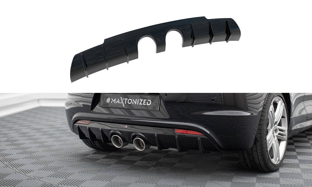 Heckansatz Diffusor V.3 passend für VW Scirocco R Mk3 schwarz Hochglanz