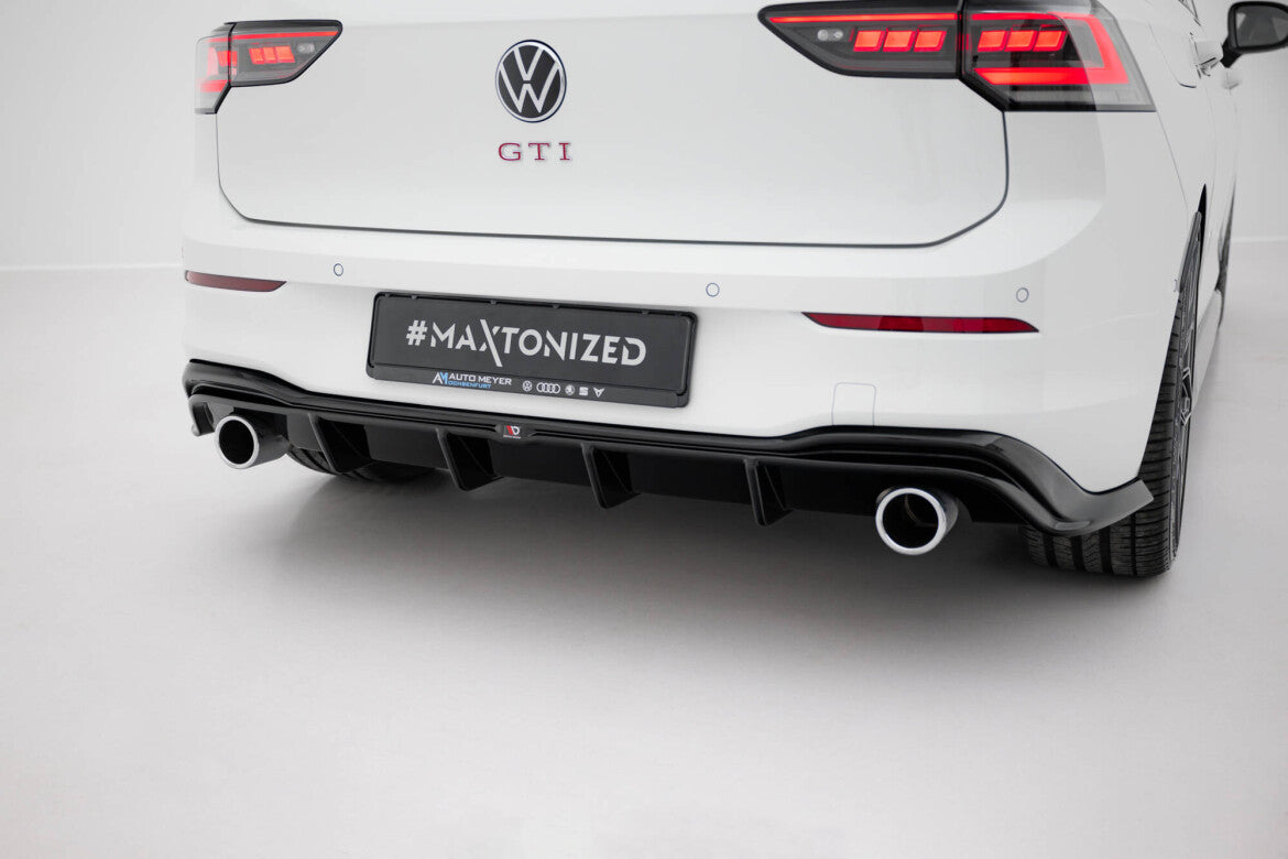 Heckansatz Diffusor V.4 passend für VW Golf GTI Mk8 schwarz Hochglanz