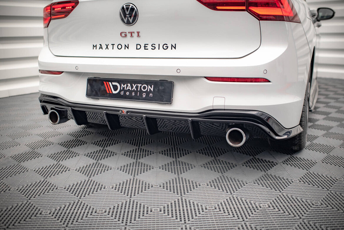 Heckansatz Diffusor V.4 passend für VW Golf GTI Mk8 schwarz Hochglanz