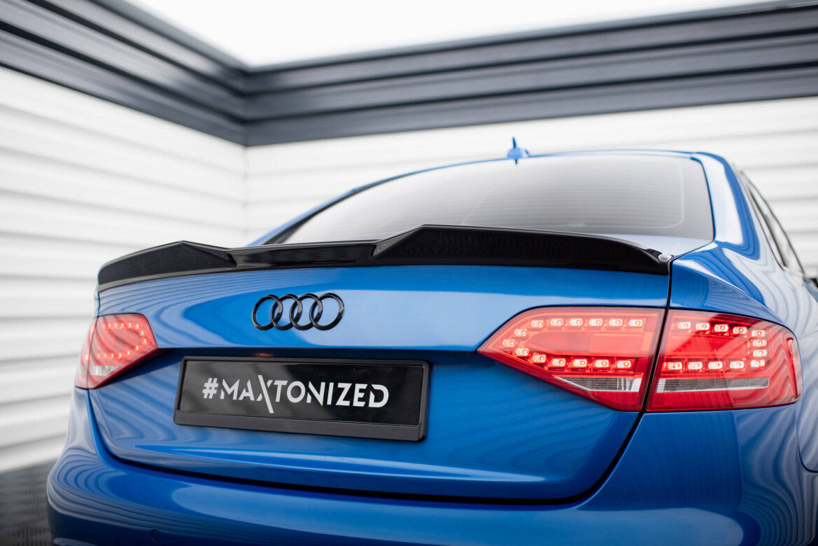 Heckspoiler 3D passend für Audi A4 Limousine B8 schwarz Hochglanz