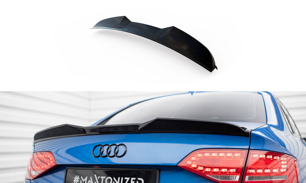 Heckspoiler 3D passend für Audi A4 Limousine B8 schwarz Hochglanz