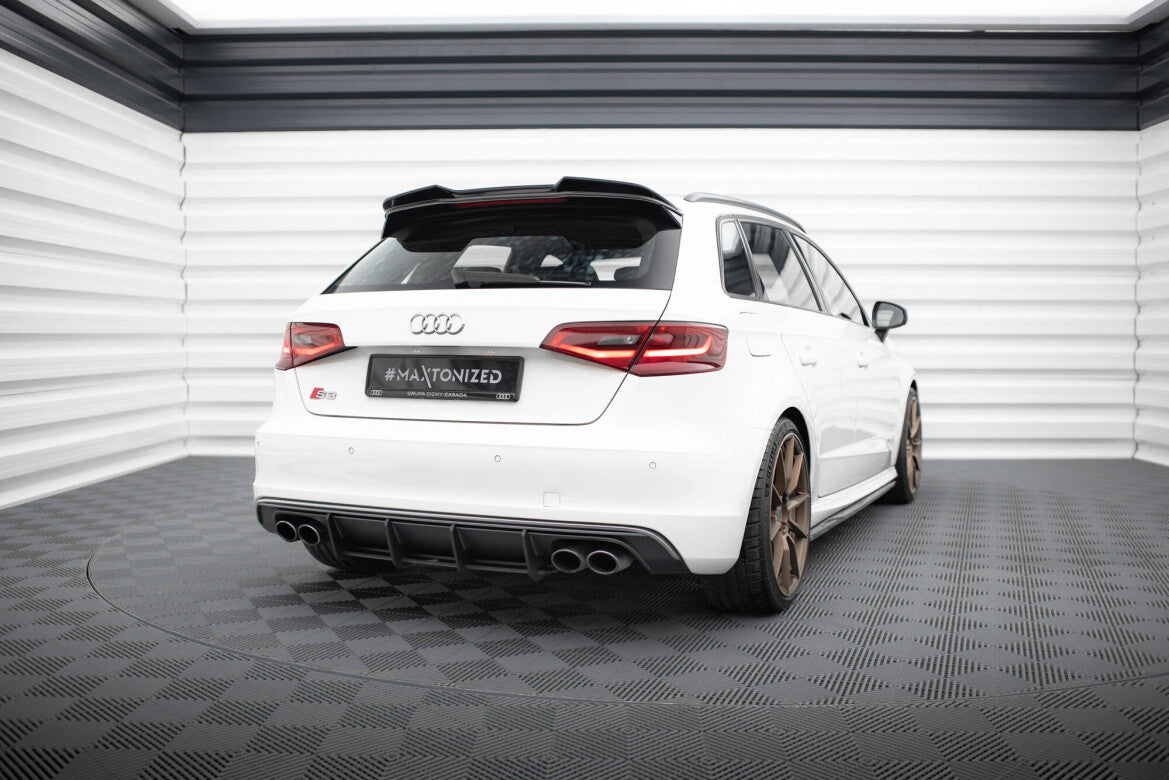 Heckspoiler 3D passend für Audi S3 / A3 S-Line Sportback / Hatchack 8V schwarz Hochglanz
