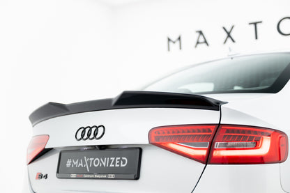 Heckspoiler 3D passend für Audi S4 Limousine B8 FL schwarz Hochglanz