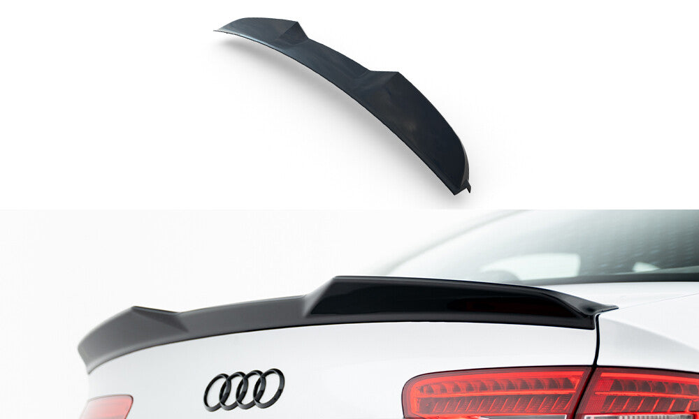 Heckspoiler 3D passend für Audi S4 Limousine B8 FL schwarz Hochglanz