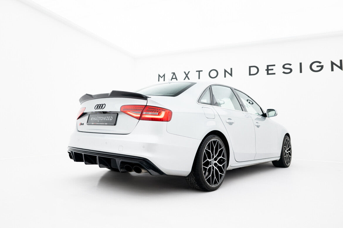 Heckspoiler 3D passend für Audi S4 Limousine B8 FL schwarz Hochglanz