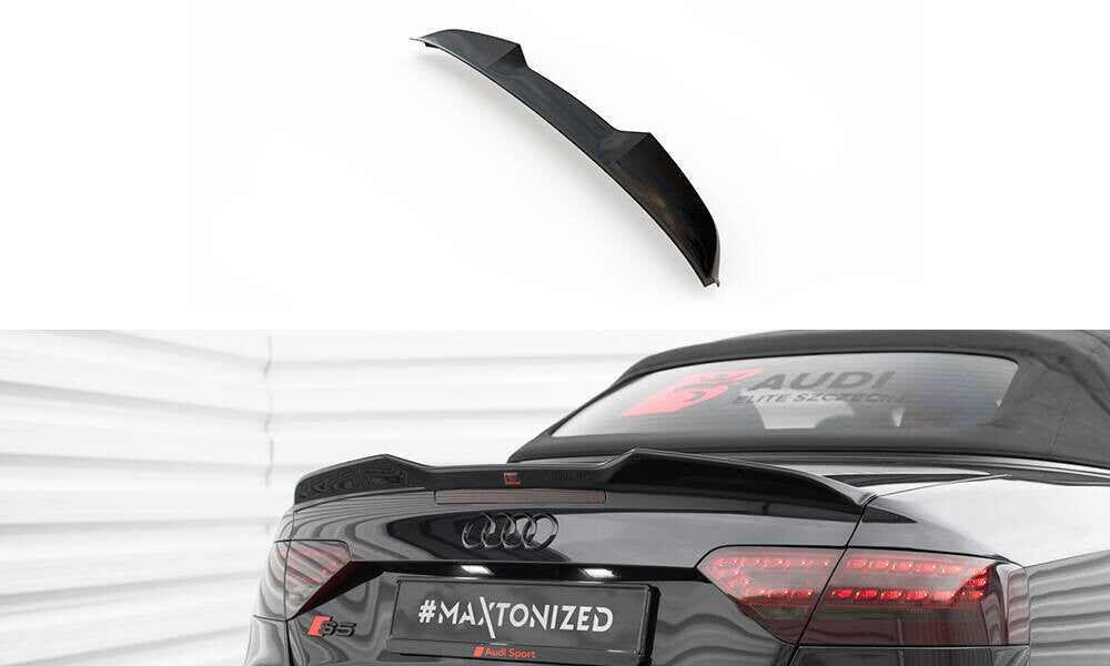 Heckspoiler 3D passend für Audi S5 / A5 S-Line Cabrio 8T schwarz Hochglanz