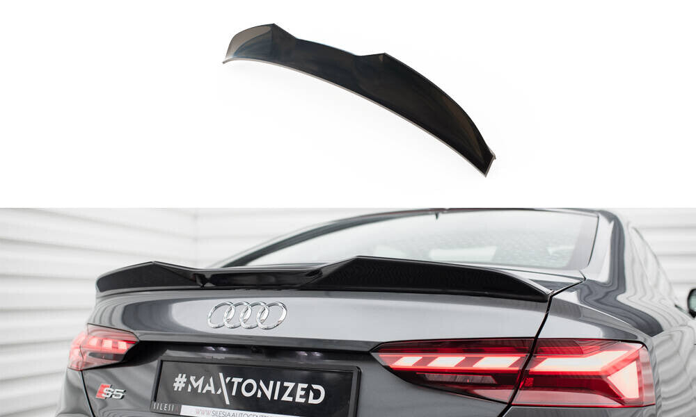 Heckspoiler 3D passend für Audi S5 Coupe / A5 S-Line Coupe F5 FL schwarz Hochglanz
