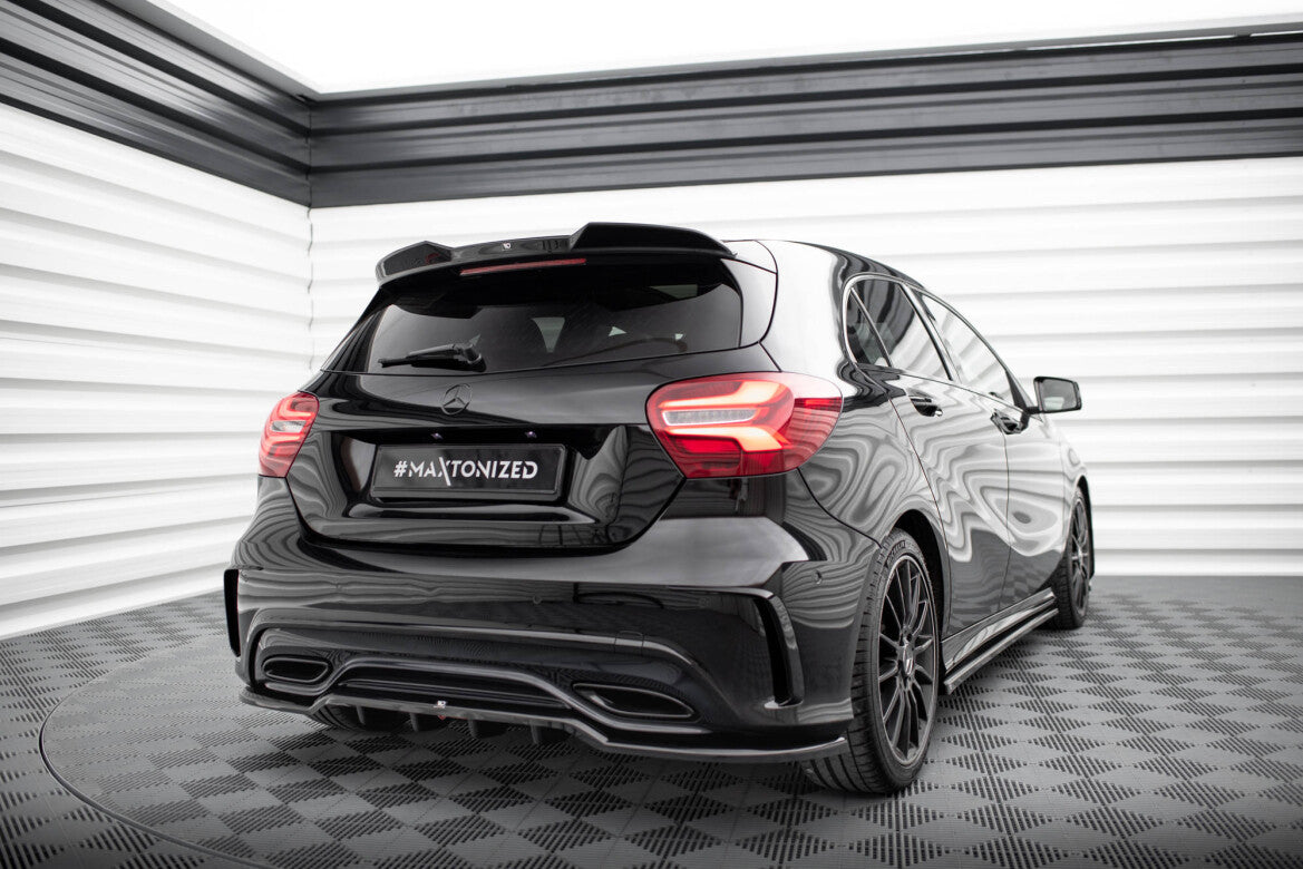 Heckspoiler 3D passend für Mercedes A AMG-Line W176 FL schwarz Hochglanz