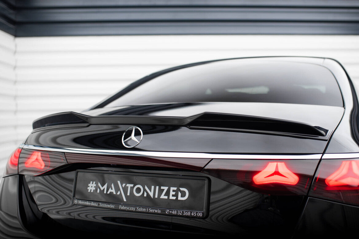 Heckspoiler 3D passend für Mercedes E Limousine AMG-Line W214 schwarz Hochglanz