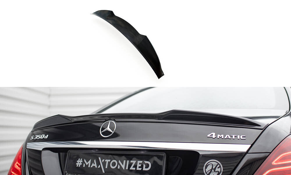 Heckspoiler 3D passend für Mercedes S W222 / W222 FL schwarz Hochglanz