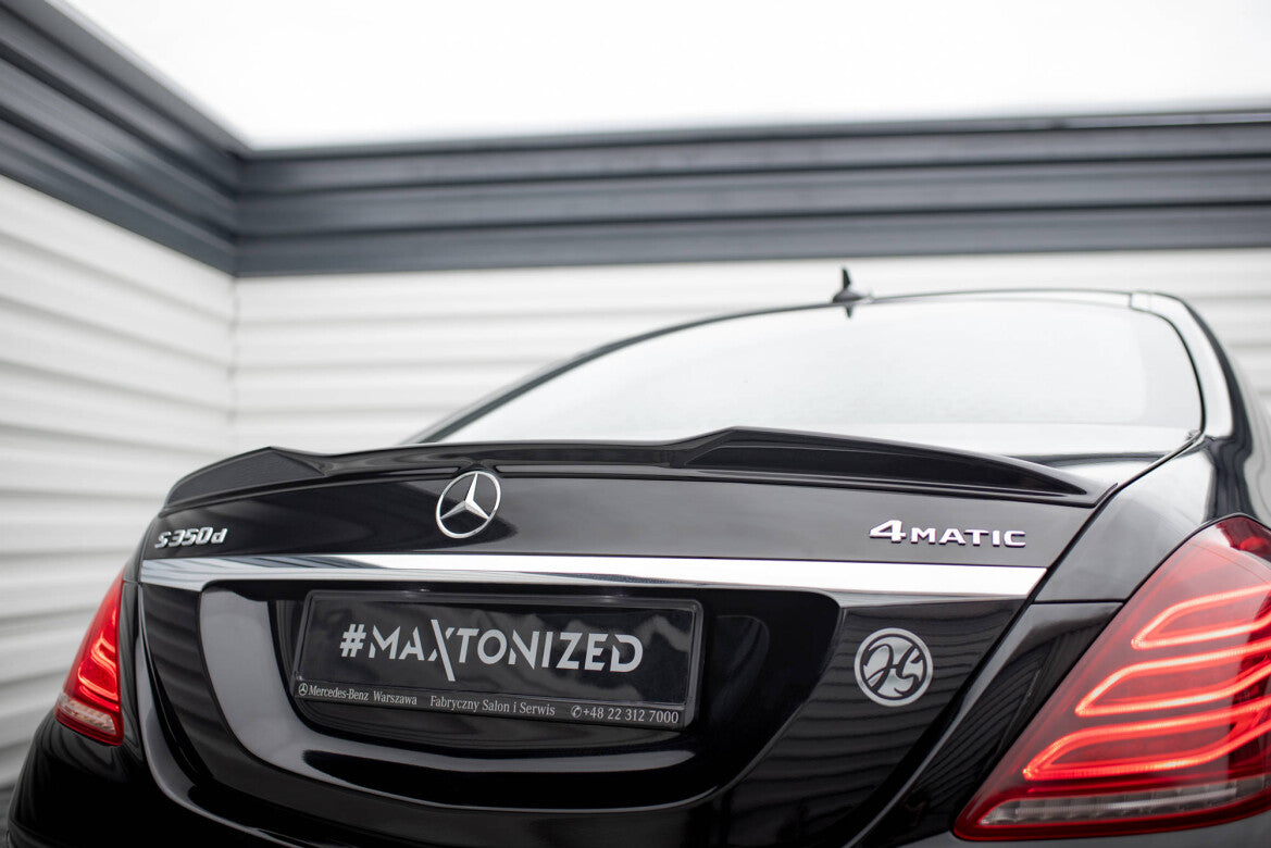 Heckspoiler 3D passend für Mercedes S W222 / W222 FL schwarz Hochglanz