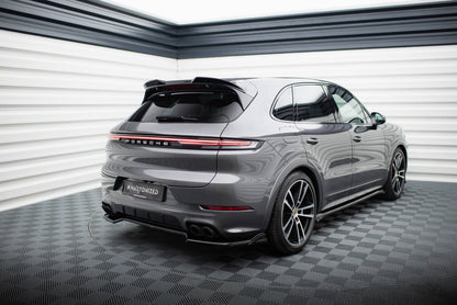 Heckspoiler 3D passend für Porsche Cayenne SUV Mk3 FL schwarz Hochglanz