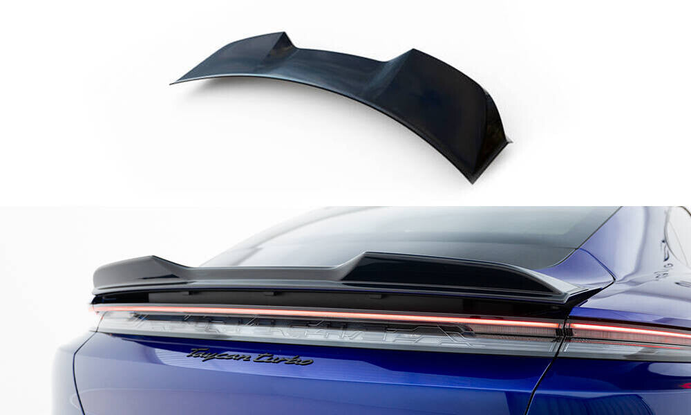 Heckspoiler 3D passend für Porsche Taycan Turbo S Mk1 schwarz Hochglanz