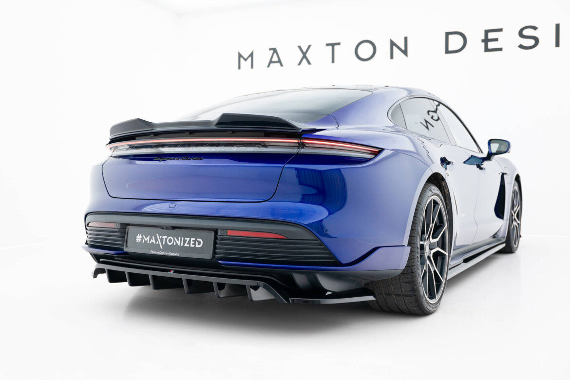 Heckspoiler 3D passend für Porsche Taycan Turbo S Mk1 schwarz Hochglanz