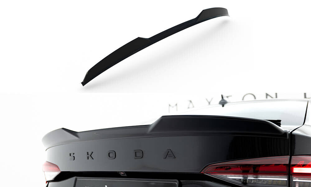 Heckspoiler 3D passend für Skoda Octavia RS / Sportline / Standard Liftback MK4 / Mk4 FL schwarz Hochglanz