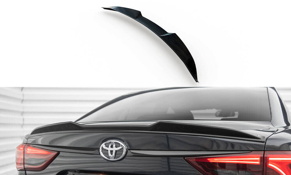 Heckspoiler 3D passend für Toyota Avensis Limousine Mk3 FL schwarz Hochglanz