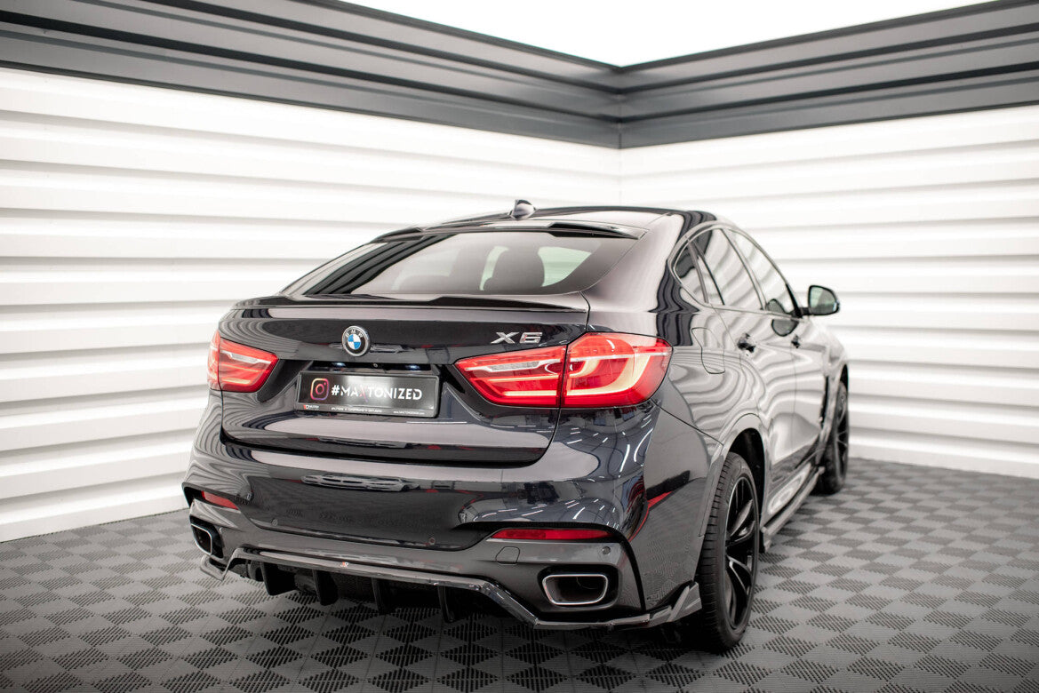 Heckspoiler 3D V.1 passend für BMW X6 F16 M-Paket / X6 M F86 schwarz Hochglanz