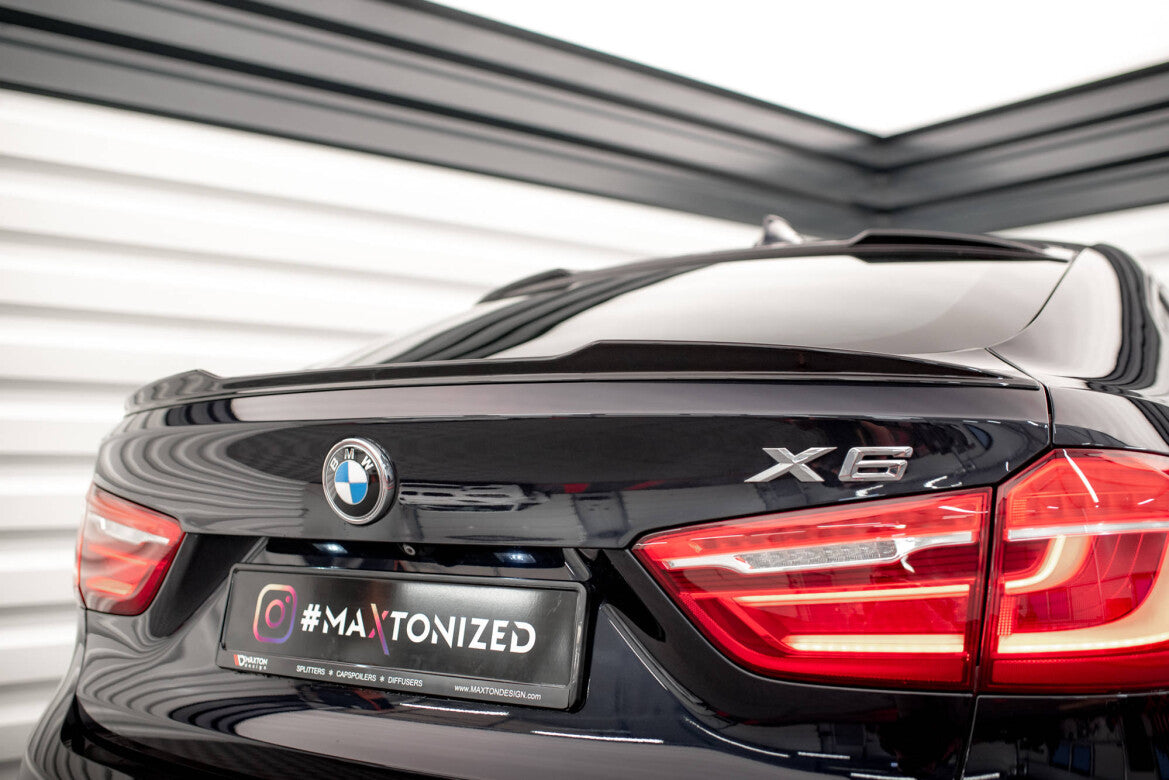 Heckspoiler 3D V.1 passend für BMW X6 F16 M-Paket / X6 M F86 schwarz Hochglanz