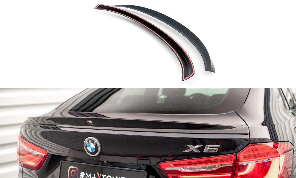 Heckspoiler 3D V.2 passend für BMW X6 F16 M-Paket / X6 M F86 schwarz Hochglanz