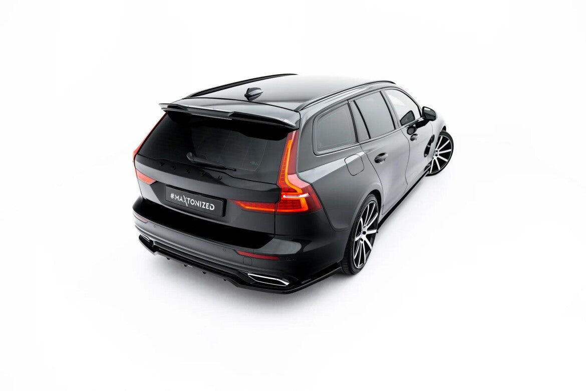 Heckspoiler Lippe 3D passend für Volvo V60 R-Design Mk3 schwarz Hochglanz