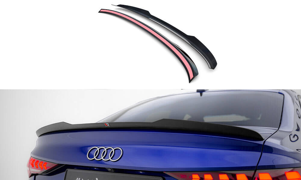 Heckspoiler Lippe passend für Audi A3 S-Line Limousine / S3 Limousine 8Y FL schwarz Hochglanz