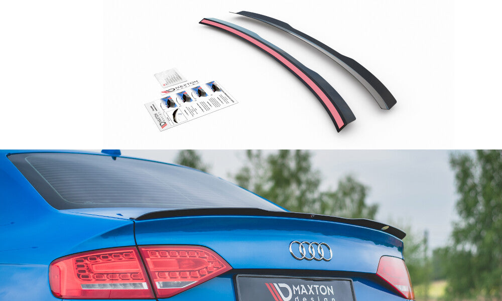 Heckspoiler Lippe passend für Audi A4 Limousine B8 / B8 FL schwarz Hochglanz