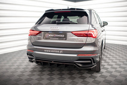 Heckspoiler Lippe passend für Audi Q3 S-Line SUV F3 schwarz Hochglanz