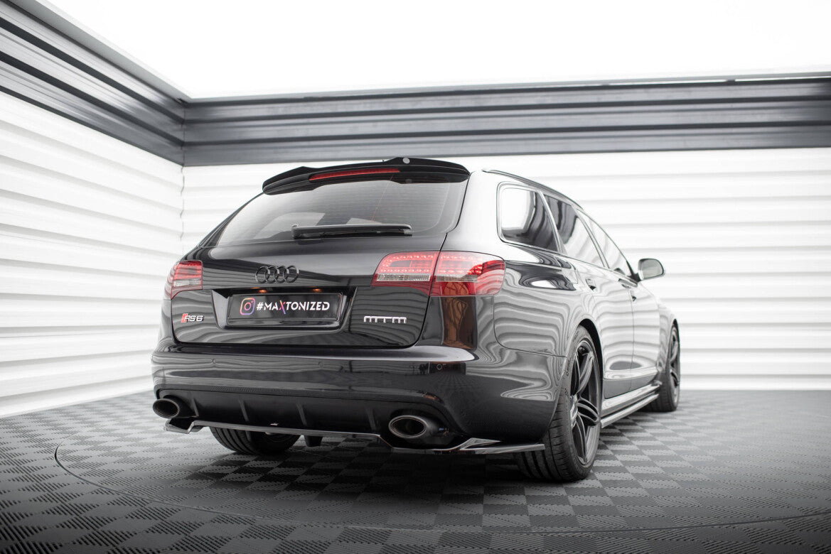 Heckspoiler Lippe passend für Audi RS6 Avant C6 schwarz Hochglanz